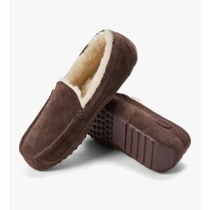 Fireside By Dearfoams Men's Melbourne Genuine Shearling Moccasin Slippers - 11W